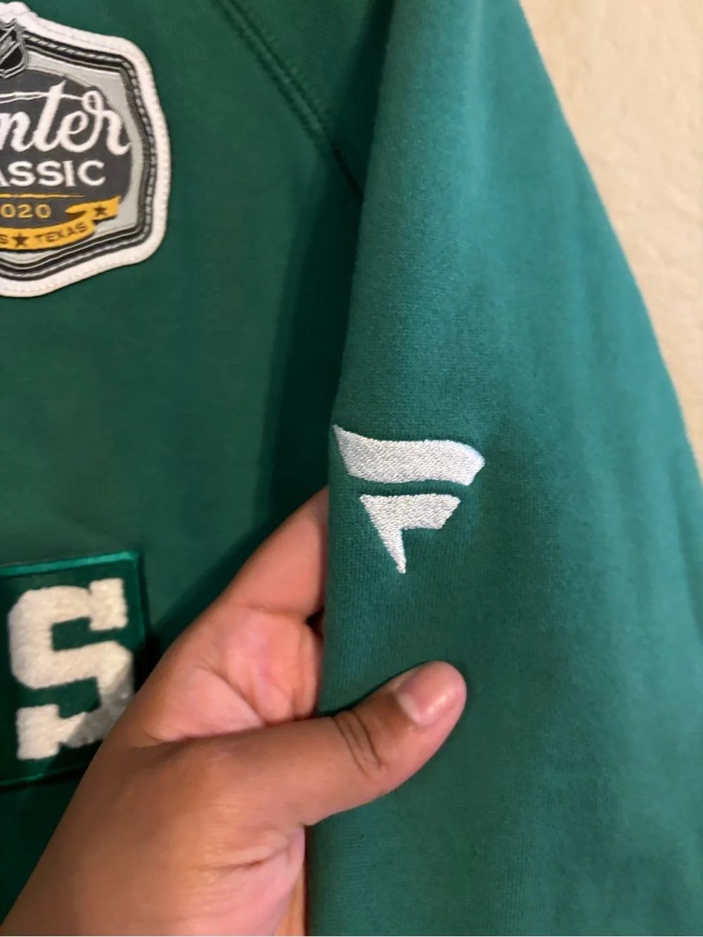 NHL Green Dallas Stars Crewneck Pullover Hoodie